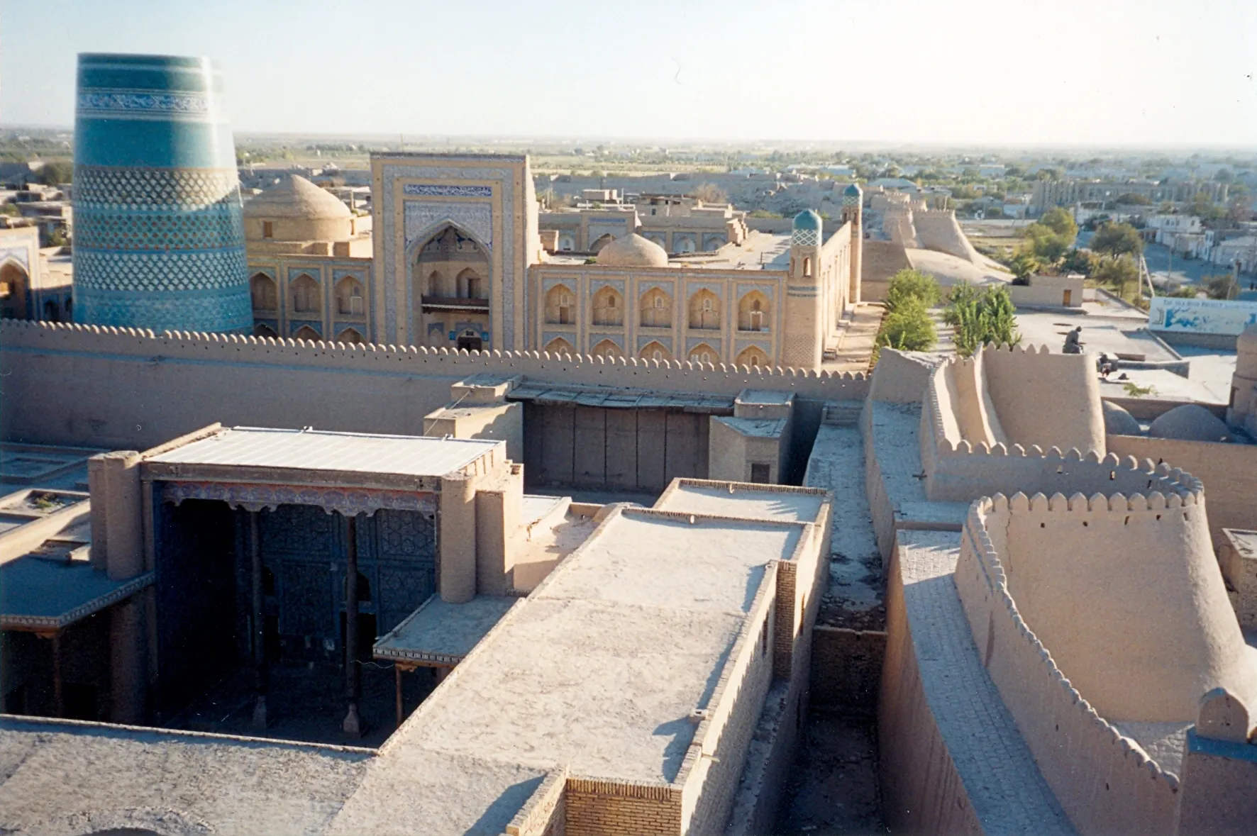 Walls of Itchan Kala, the Old City of Khiva, Uzbekistan.