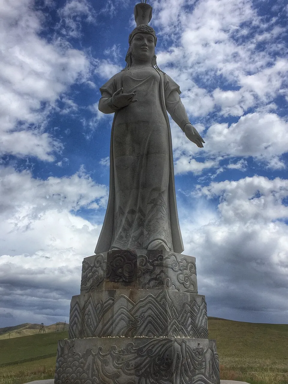 The Hö'elün Monument to Genghis Khan's Mother at the Mother Hö'elün Memorial Complex in Tsonjin Boldog