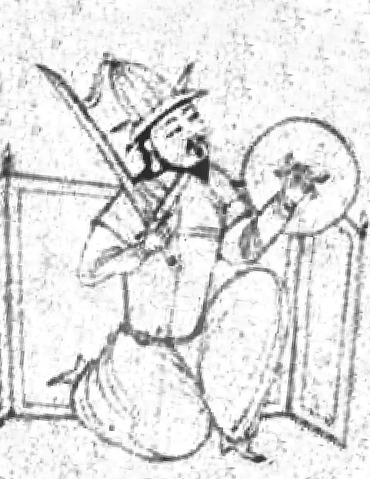Togan (crouching). Timurid genealogy, 1405-1409, Samarkand (Topkapi Sarayi Müzesi, H2152) folio 36b