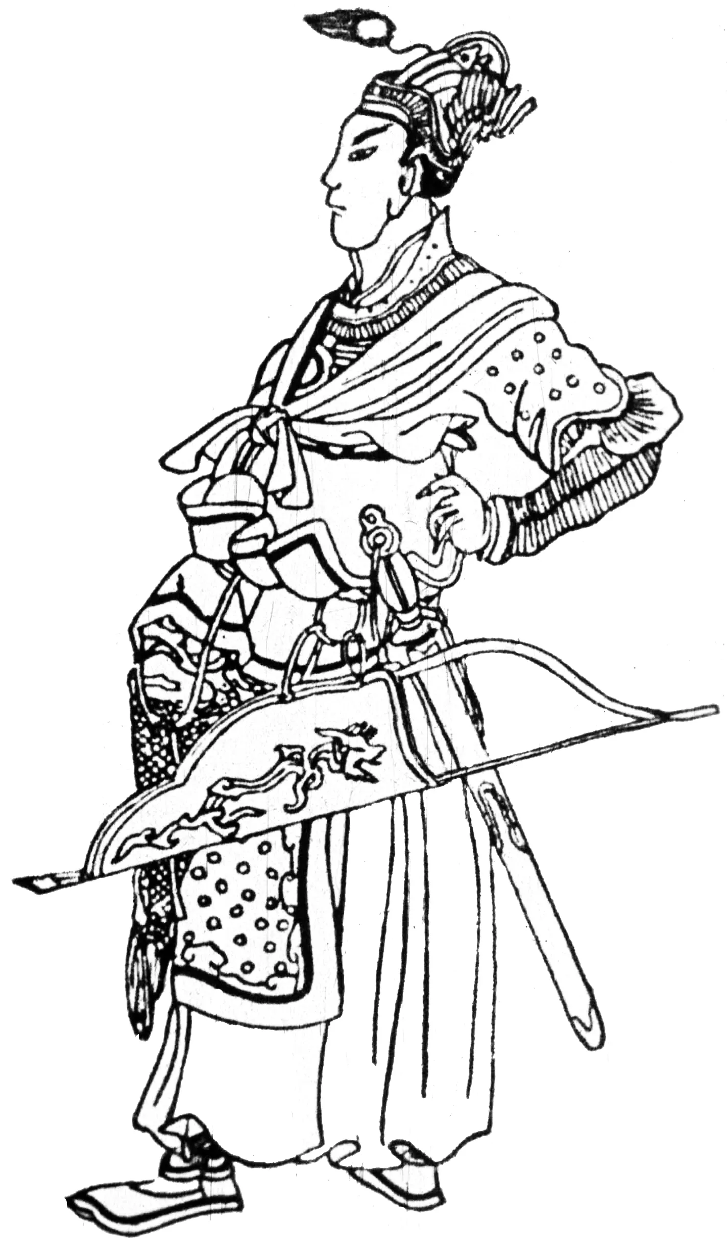 Batu Khan. Medieval Chinese drawing.