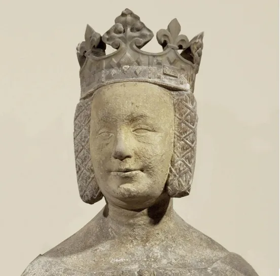Statue of Jeanne of Bourbon, Queen consort of Charles V of France.