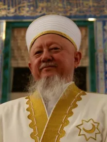 Sheikh Absattar Derbisali, the Grand Mufti of Kazakhstan, standing in Astana's Grand Mosque. Built with Qatari money, the mosque shows how religion is back in vogue in Kazakhstan post independence. Sheikh Derbisali told me how Kazakhs remain extremely wary of Saudi funding and Wahabism which, he said, did not fit in with Kazakhstan's traditionally tolerant, liberal brand of Islam.