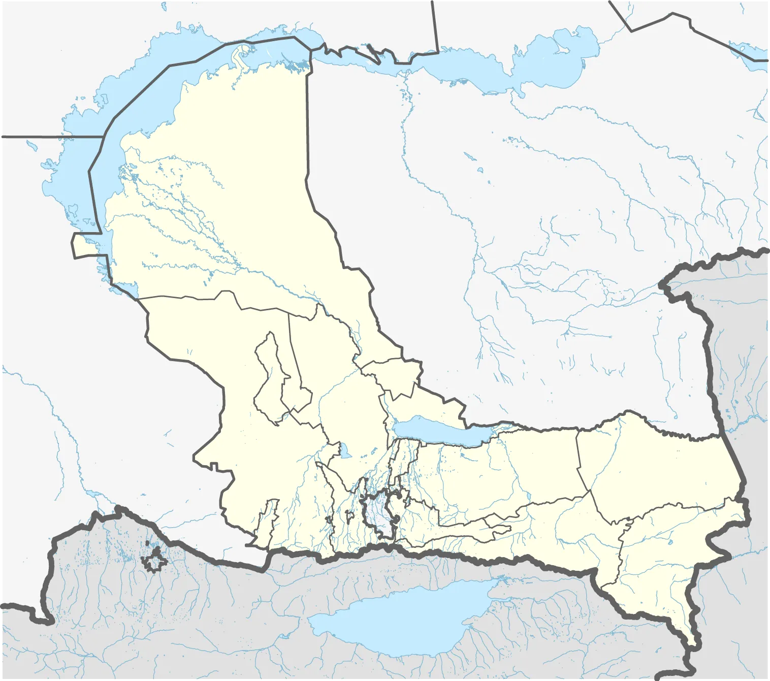 Алматы облысының картасы