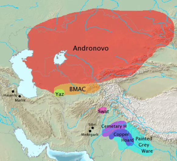 Archaeological cultures associated with the Indo-Iranian expansion, after the C.E.1997 Encyclopedia of Indo-European culture (p. 310).