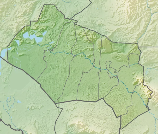 Kazakhstan Kyzylorda Region relief map.