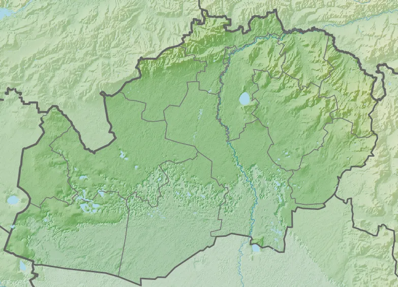 West Kazakhstan Region relief map.