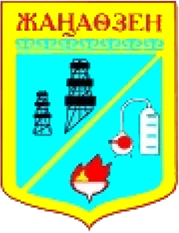 The new arms of the town of Zhanaozen authorized at extraordinary session of city council of representatives on June, 5, 2013.