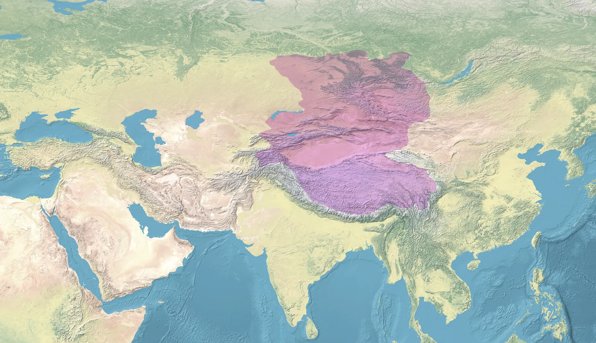 The Map of the Dzungar Khanate, in the year 1717, which was their nation's territory peak under Tsewng Rabtan Khan. The exact date is after the Khoshut Khanate's destruction, and the Dzungar capture of Lhasa.
Credits to User:पाटलिपुत्र for base of the map, as he uploaded under CC-BY-SA 4.0, and naturalearthdata.com, offered to the Public Domain