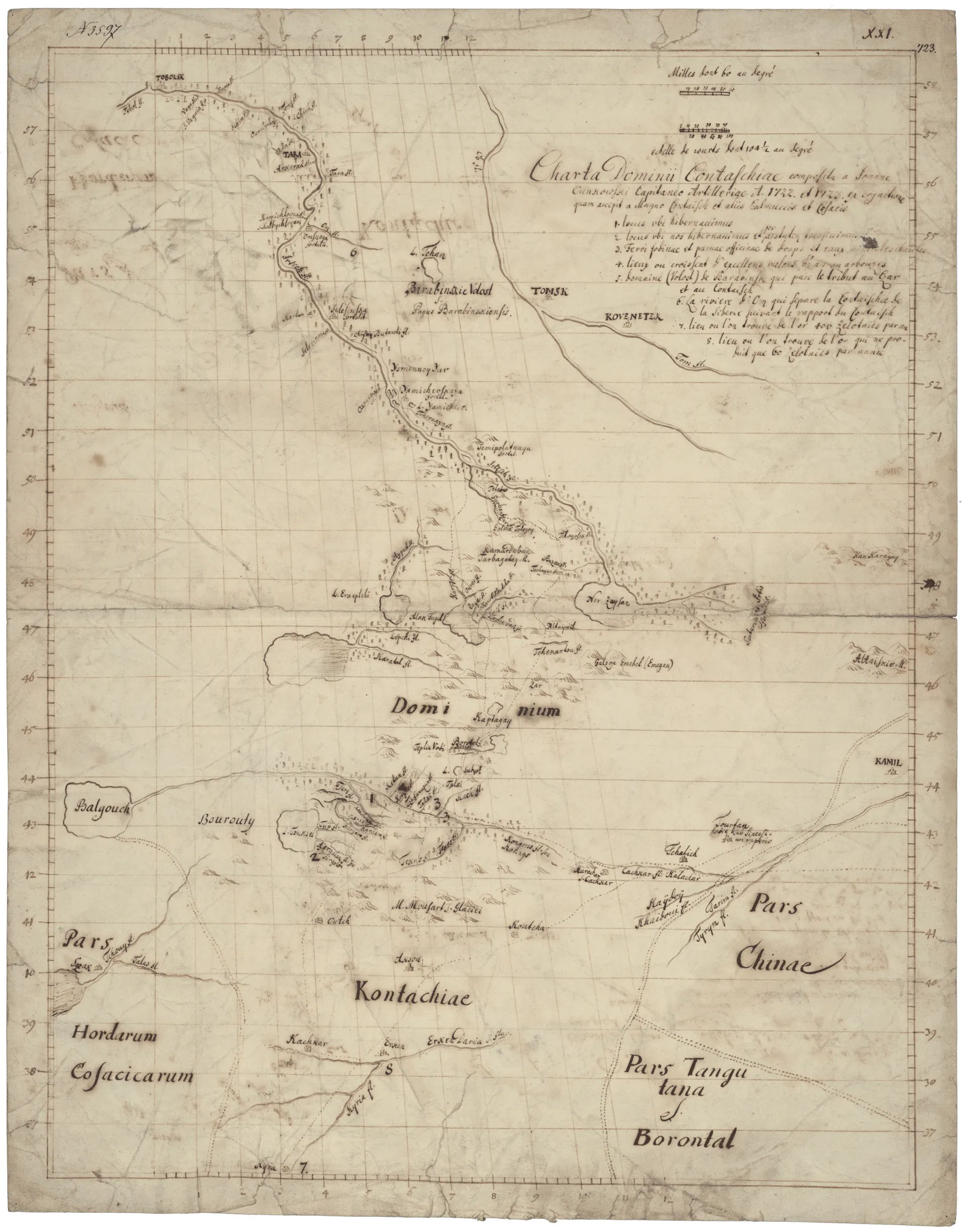 Map of Dominium Kontachiae (1722-1724)