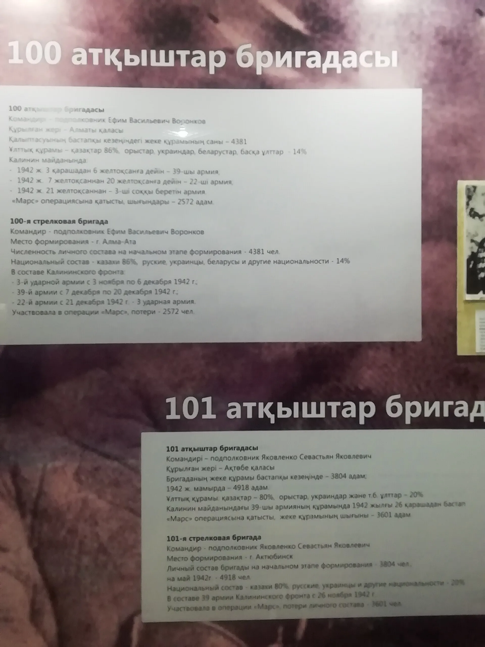 Infostend in Astana museum.
