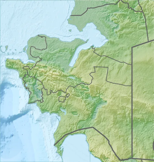 Kazakhstan Mangystau Region relief map.