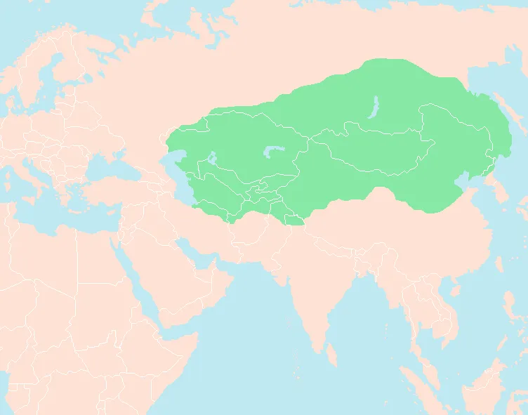 Genghis khan empire at his death