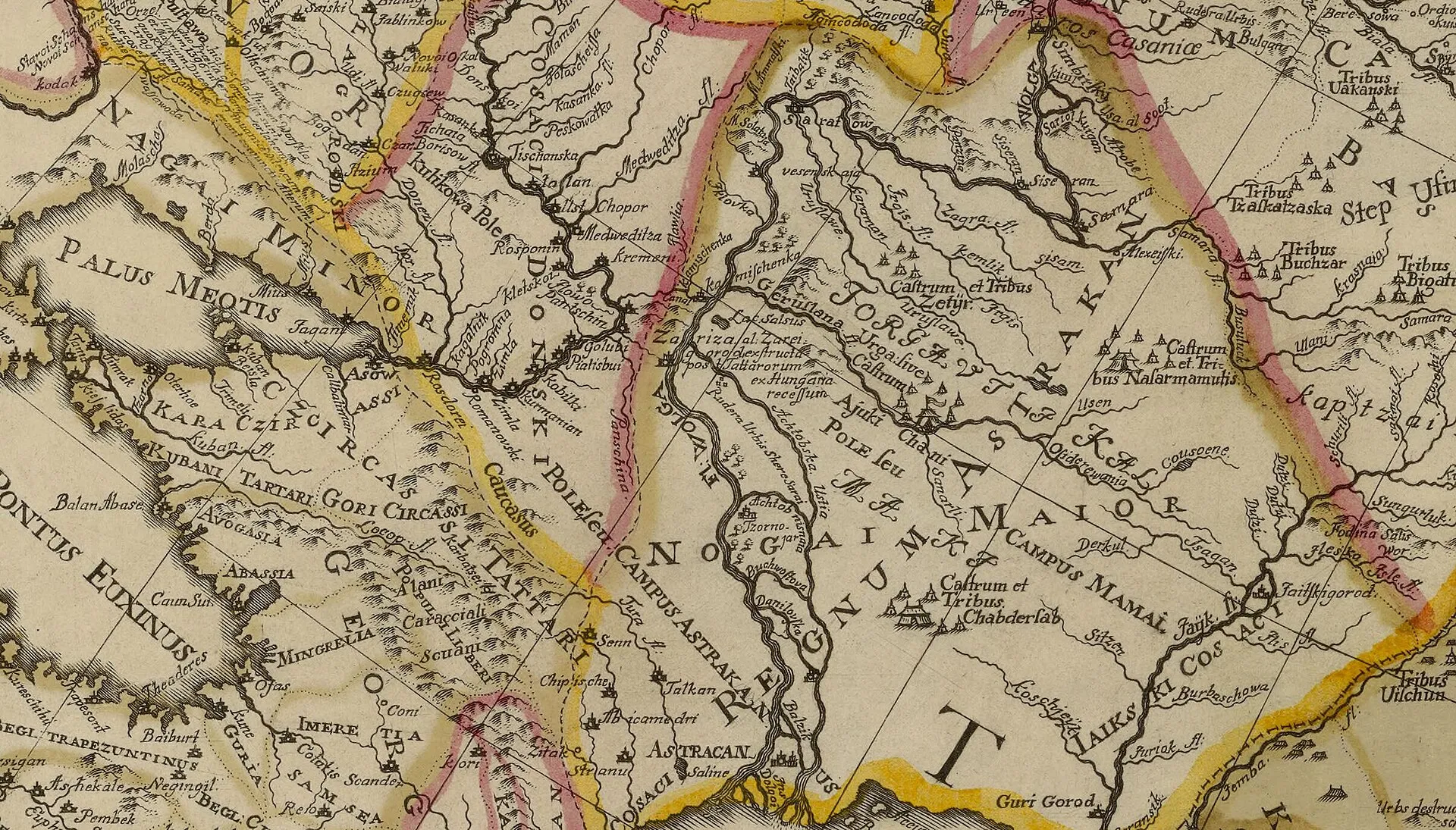 Major and Minor Nogays on von Strahlenberg's map