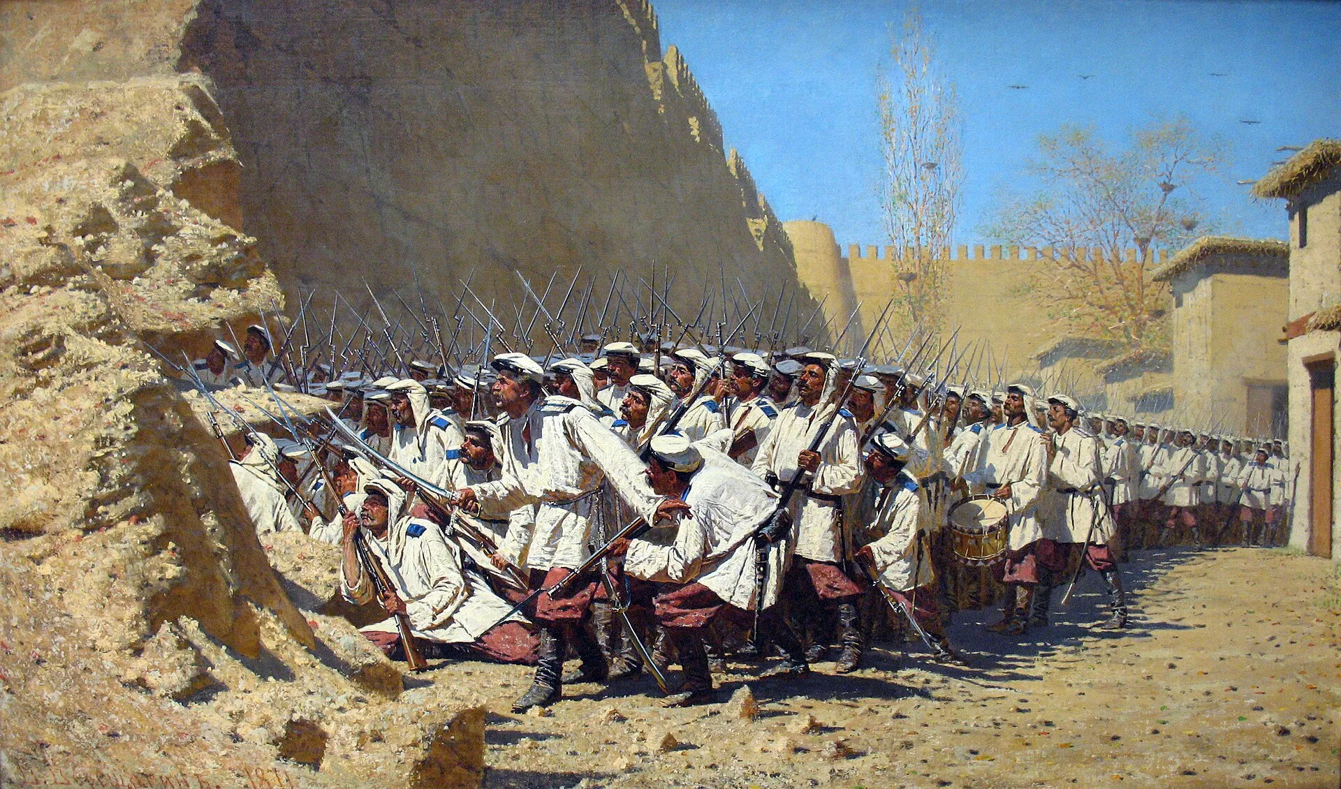 Painting commemorating the capture of Khiva by Russian Imperial troops