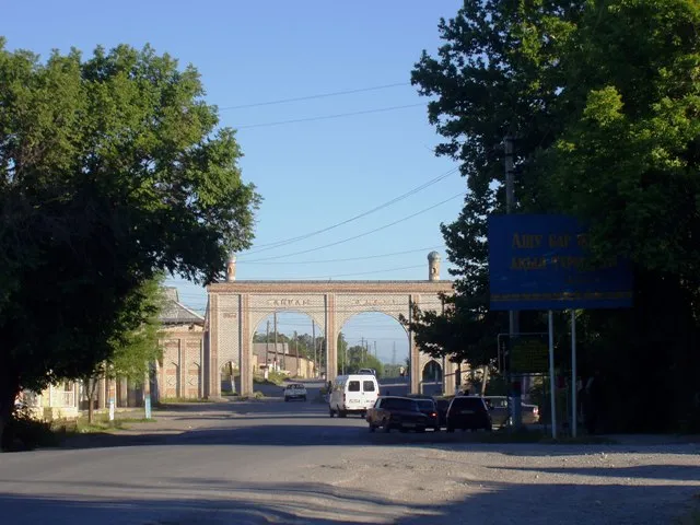 The Main Gate entrance of Sayram, Kazakhstan.