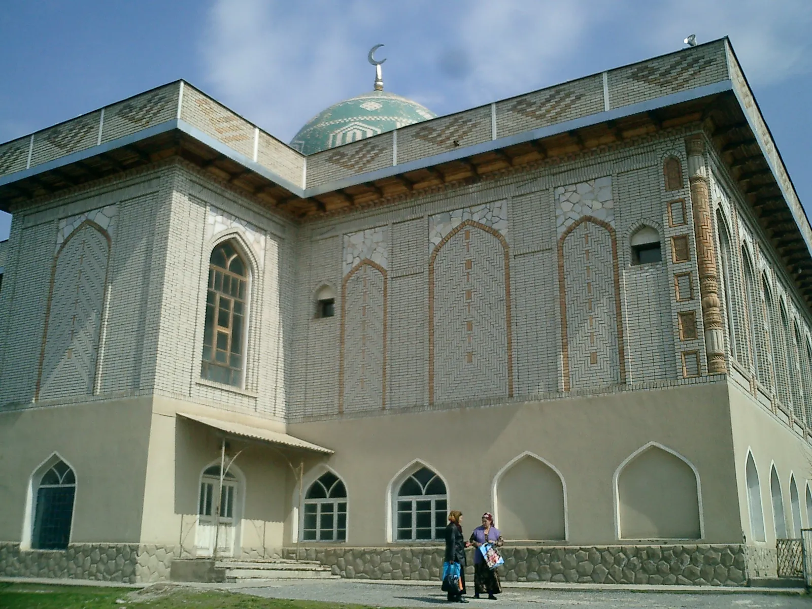 This is a photograph that I [Michael Hancock] took of the main (Friday) mosque in the city of Sayram, Kazakhstan.