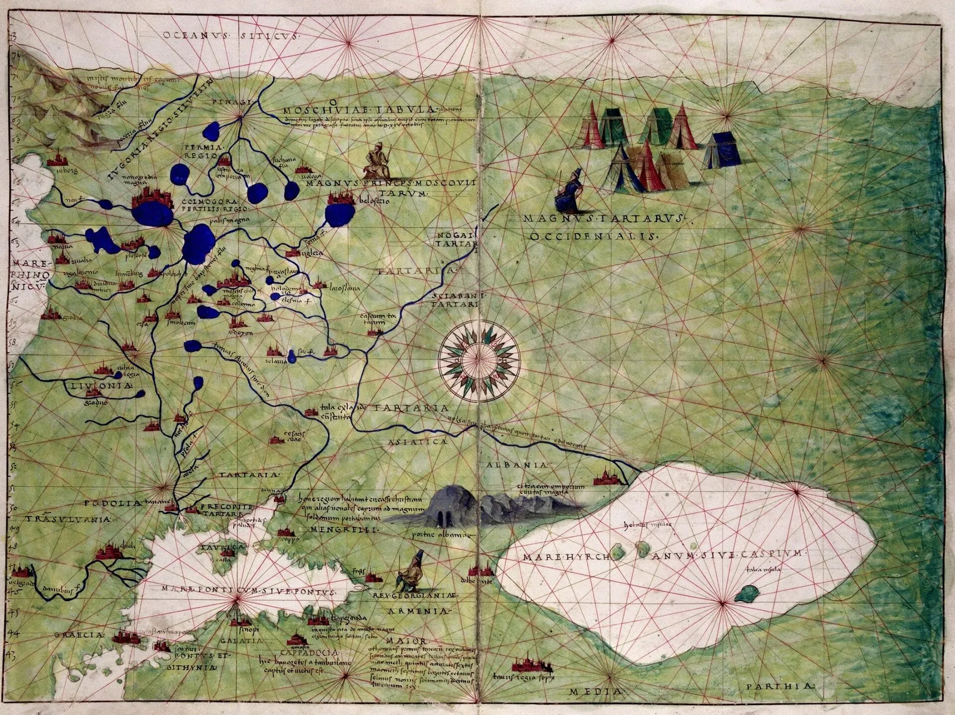 Map by Battista Agnese (1525)
