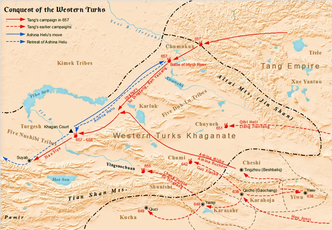 Tang Dynasty's conquest of Western Turks (Tujue) Khanate