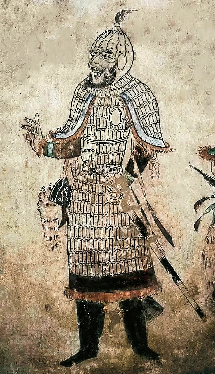 Officer of the Guard of Honour. Tomb of Princess Changle (长乐公主墓), Zhao Mausoleum, Shaanxi province. Tang Zhenguan year 17, ie 644 CE