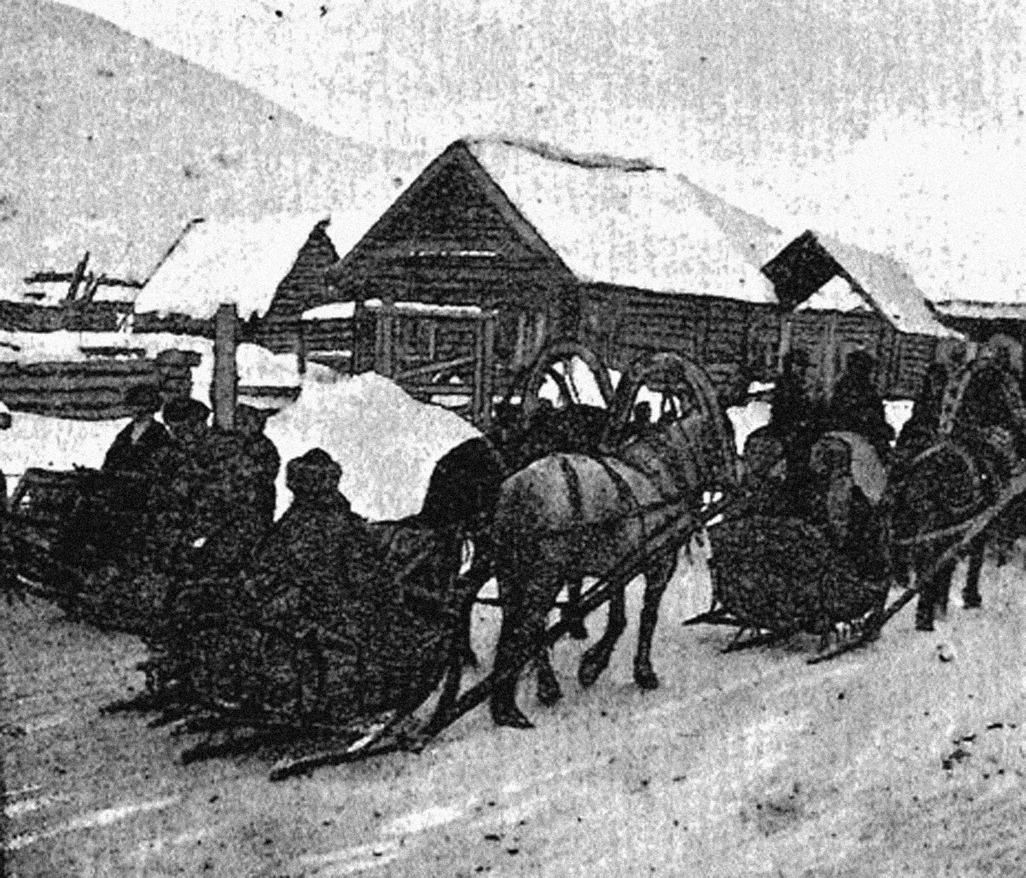 Бухтарминские старообрядцы. Катание на Масленицу. Источник: Бухтарминские старообрядцы. Материалы комиссии экспедиционных исследований. Серия Казахстанская. Вып. 17. Л., 1930.