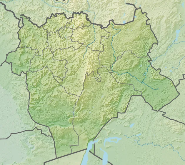 Khazakhstan Aktobe Region relief map.
