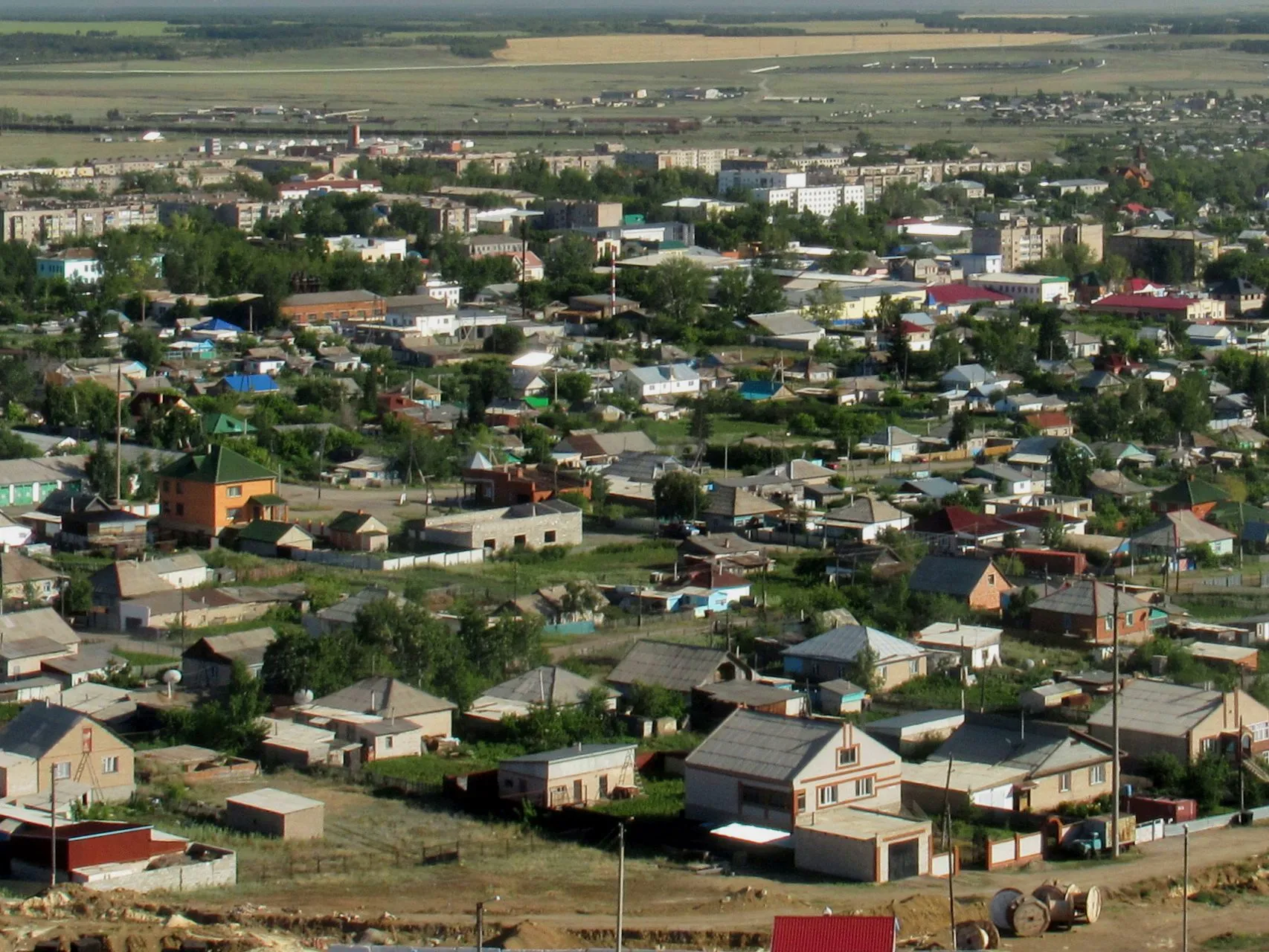 Панорама Щучинска с возвышенности