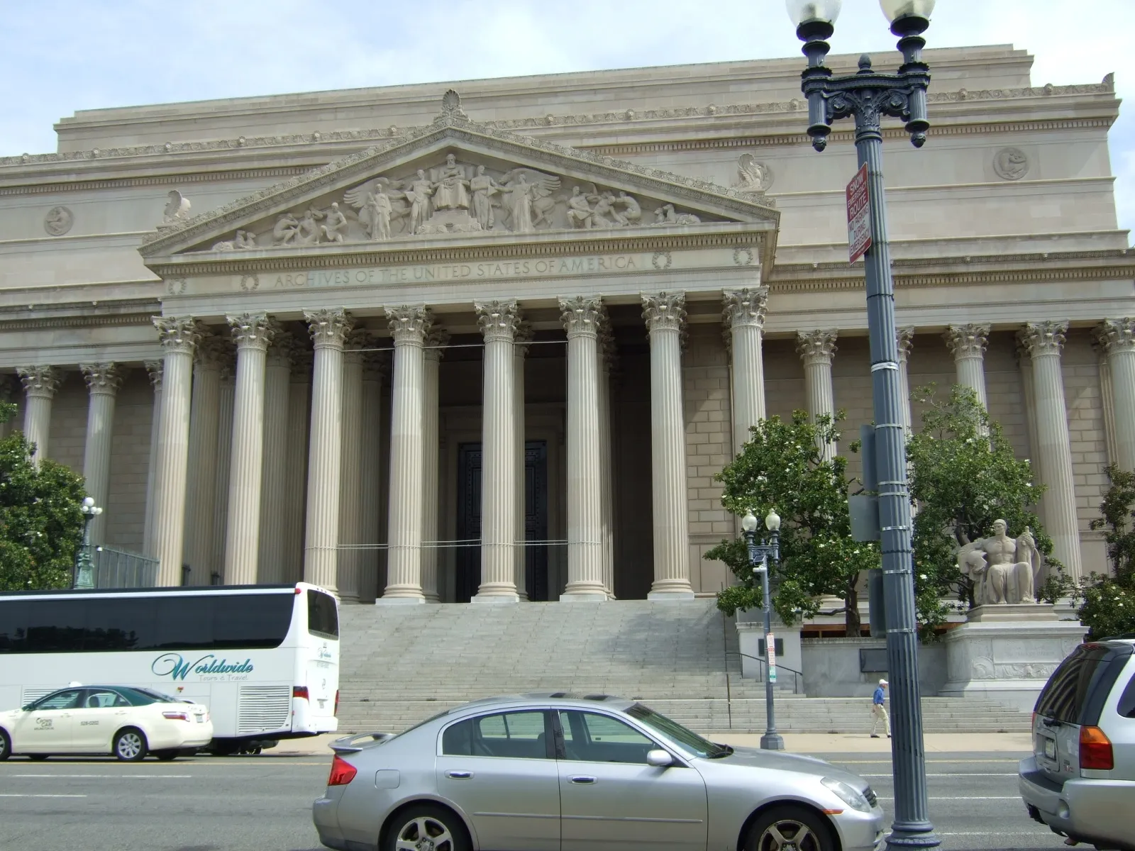 The National Archives Building from Constitution Ave