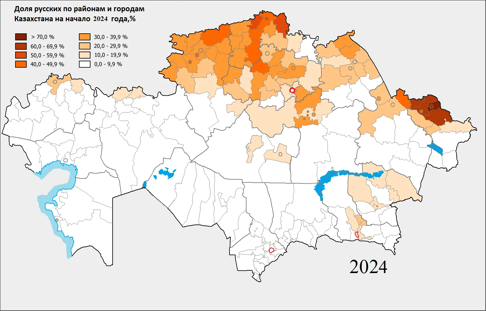русские в Казахстане 2019г