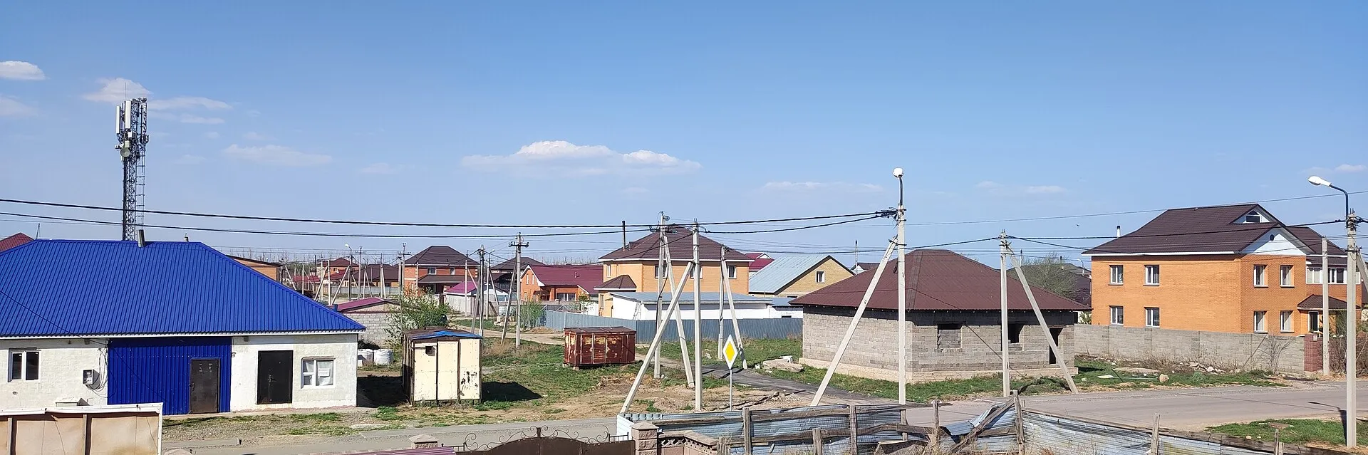 View of the city Qosşy, Akmola Region, Kazakhstan