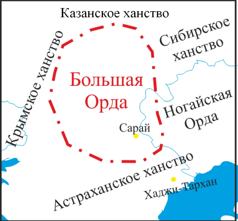 Карта Большой Орды